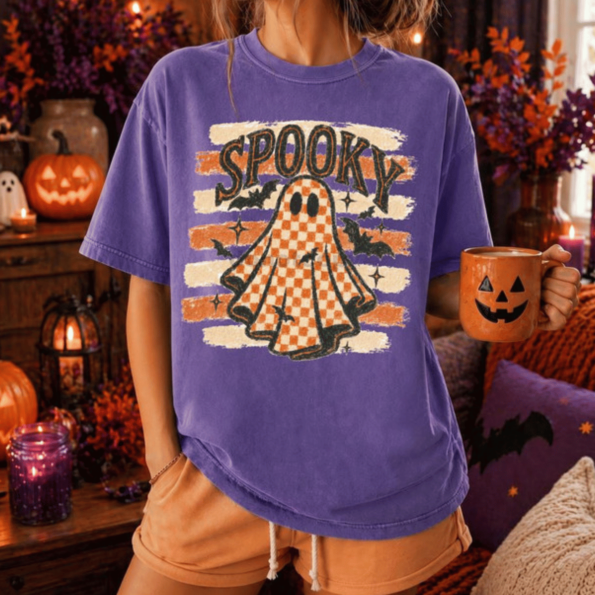 Checkered Ghost Tee