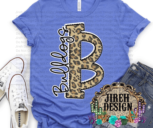 BULLDOGS CHEETAH INITAL MASCOT