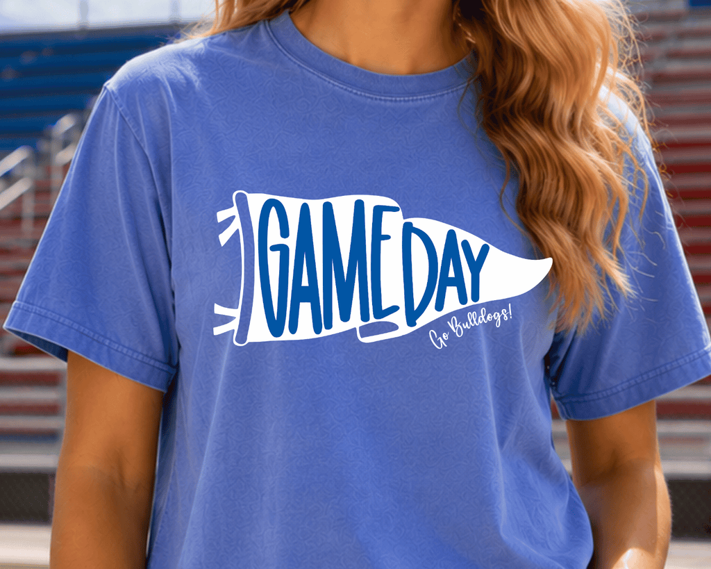 Game Day Pennant Go Bulldogs Tee